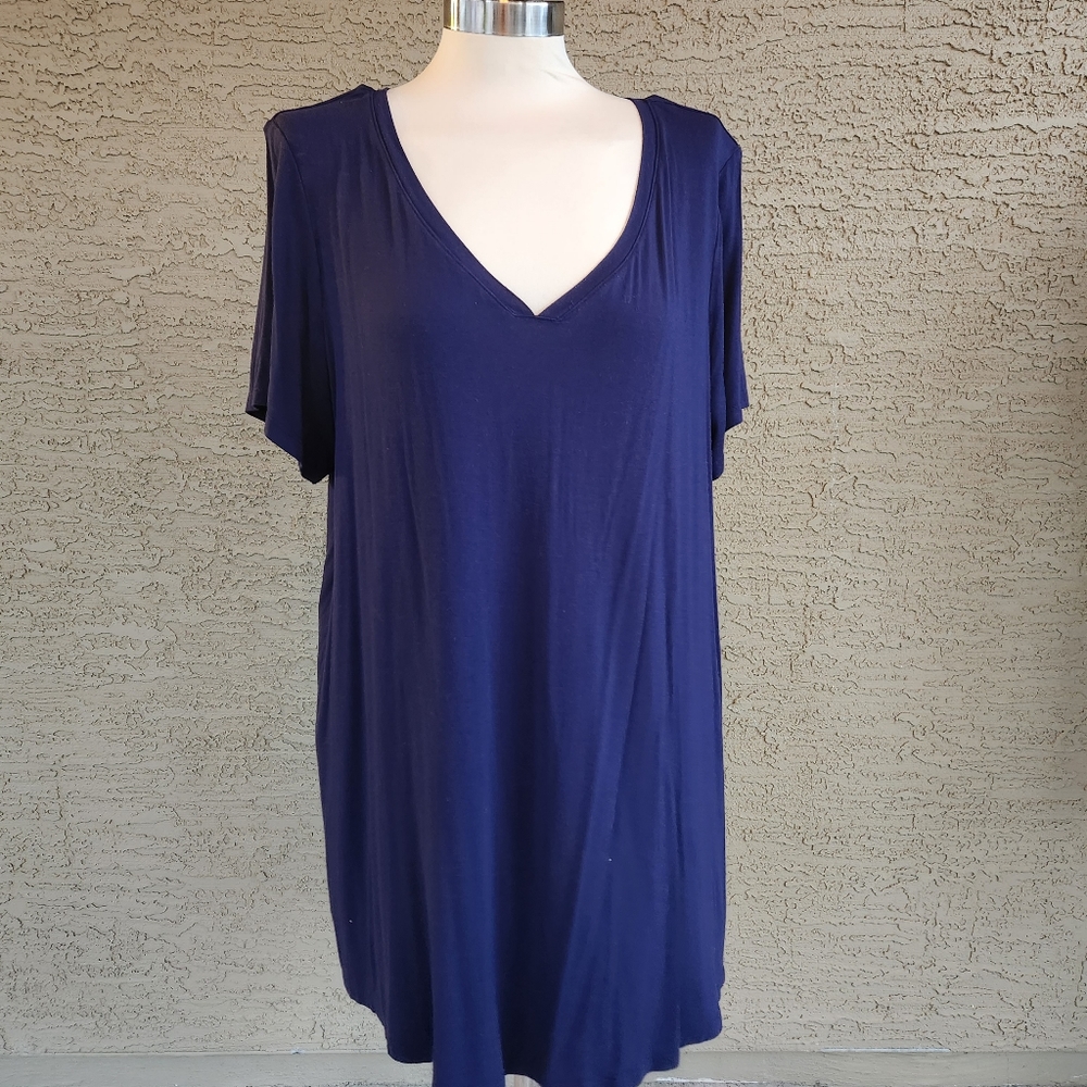 Lane Bryant dark blue top